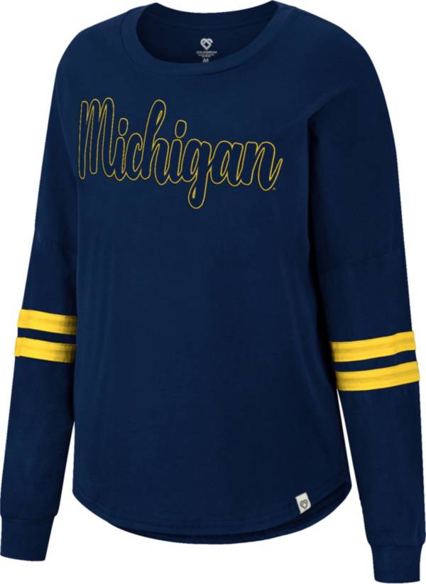 Colosseum Women's Michigan Wolverines Blue Earth Longsleeve T-Shirt product image