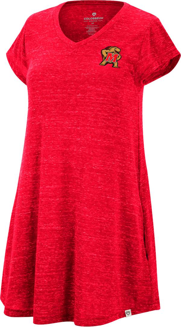 Colosseum Women's Maryland Terrapins Red Diary T-Shirt Dress product image