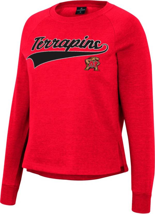 Colosseum Women's Maryland Terrapins Red Already Did Pullover Sweatshirt product image