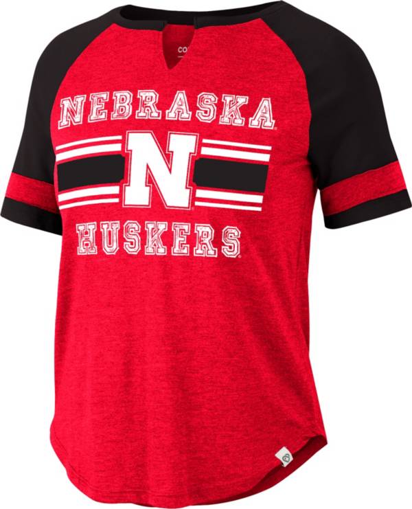 Colosseum Women's Nebraska Cornhuskers Scarlet Raglan T-Shirt product image