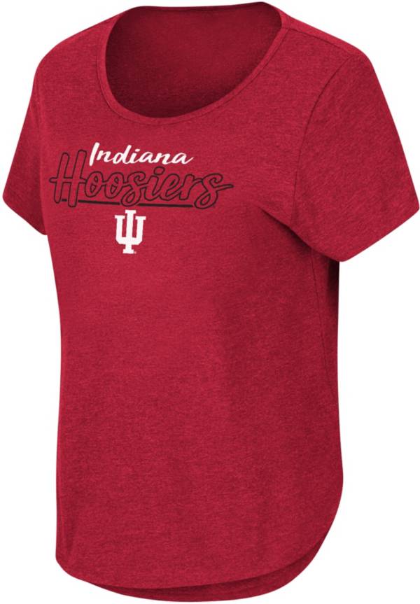 Colosseum Women's Indiana Hoosiers Crimson Curved Hem T-Shirt product image