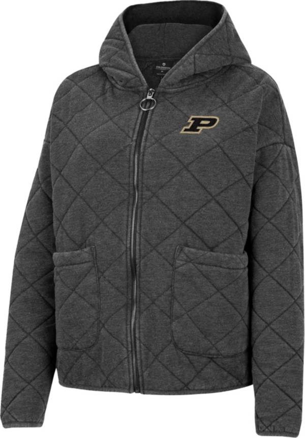 Colosseum Women's Purdue Boilermakers Black Quilted Jacket product image