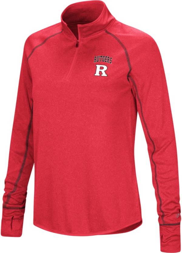 Colosseum Women's Rutgers Scarlet Knights Red Stingray 1/4 Zip Jacket product image