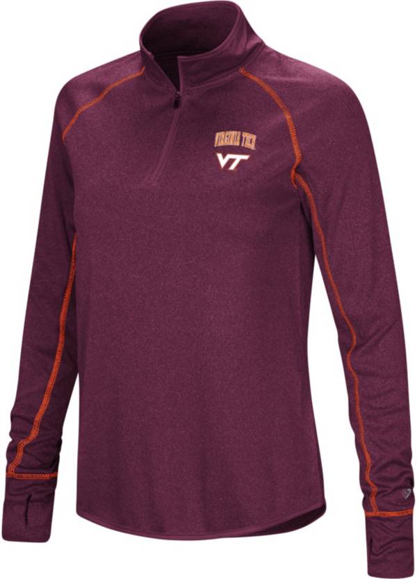 Women's Colosseum Maroon Virginia Tech Hokies Tunic Pullover Hoodie