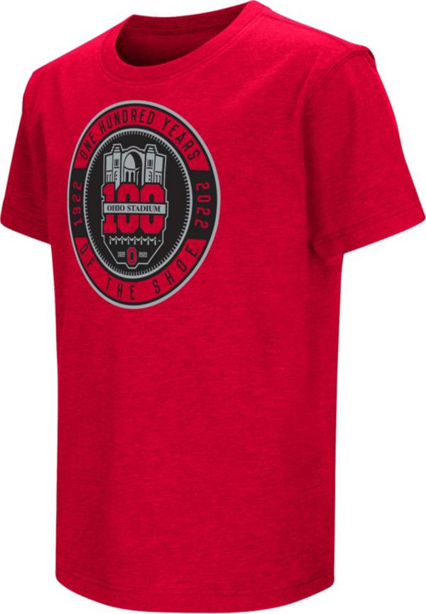 Colosseum Youth Ohio State Buckeyes Scarlet 100th Anniversary of The Shoe T-Shirt product image
