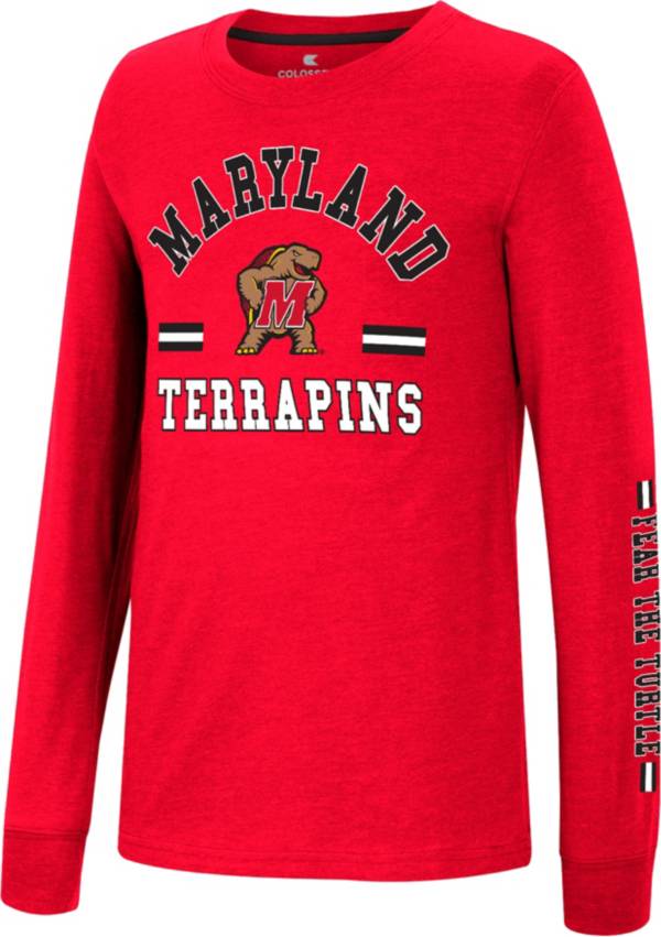 Colosseum Youth Maryland Terrapins Red Roof Top Longsleeve T-Shirt product image