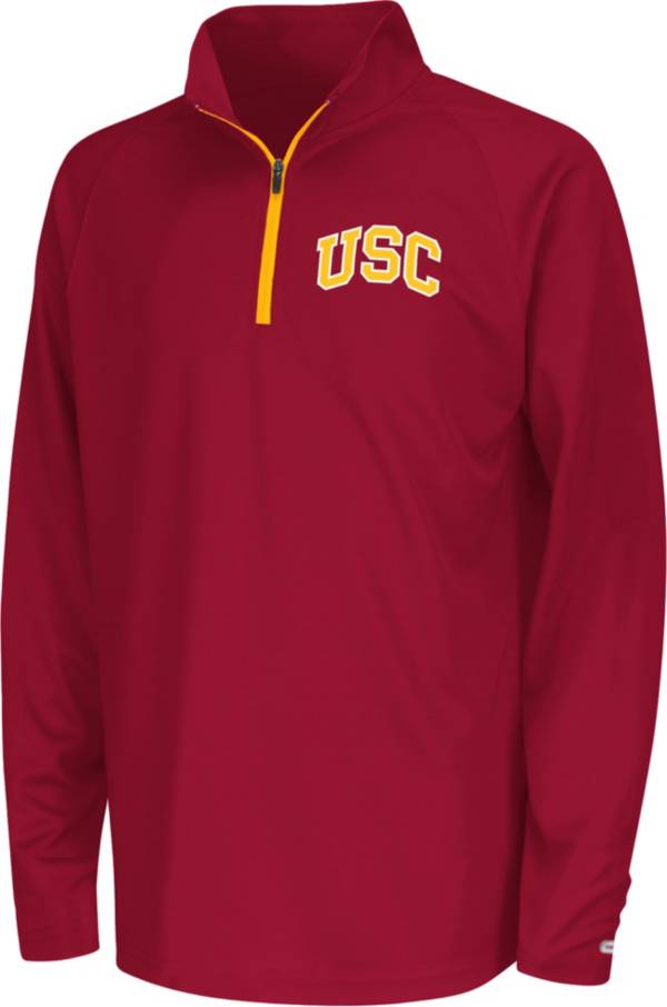 Colosseum Youth USC Trojans Cardinal Draft 1 4 Zip Jacket Dick s