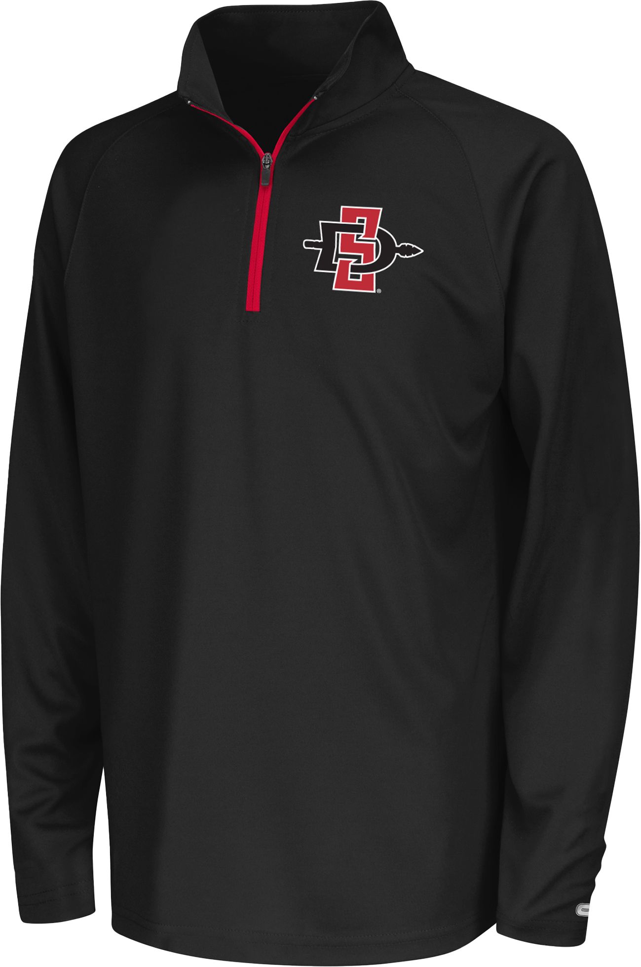 Colosseum Youth San Diego State Aztecs Black Draft 1/4 Zip Jacket