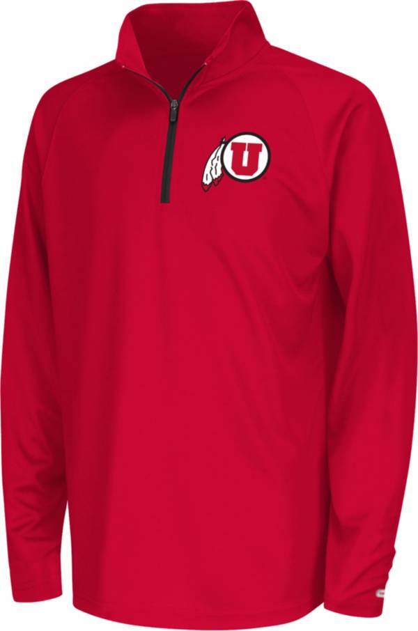 Colosseum Youth Utah Utes Red Draft 1/4 Zip Jacket product image