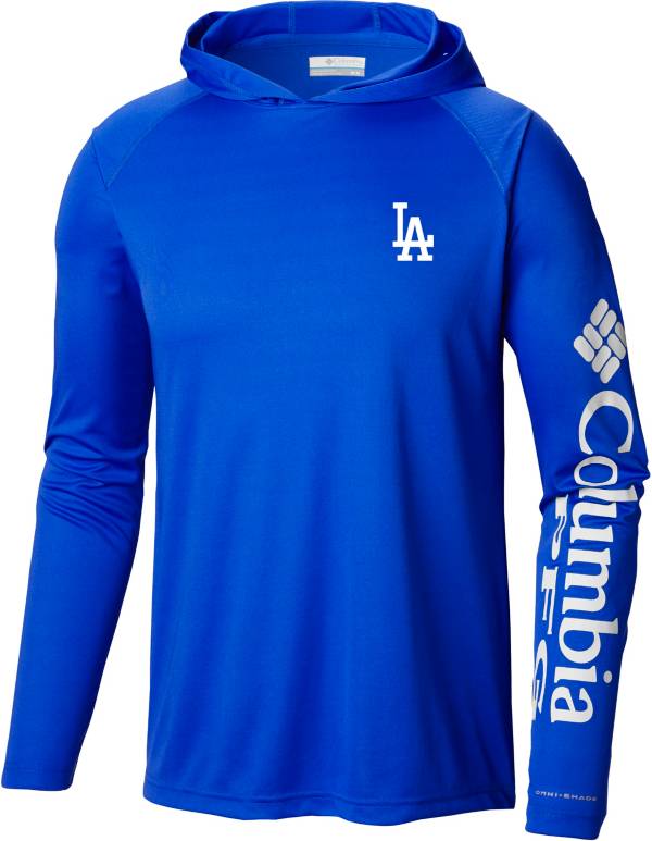 Columbia Men s Los Angeles Dodgers Blue Tackle Pullover Hoodie