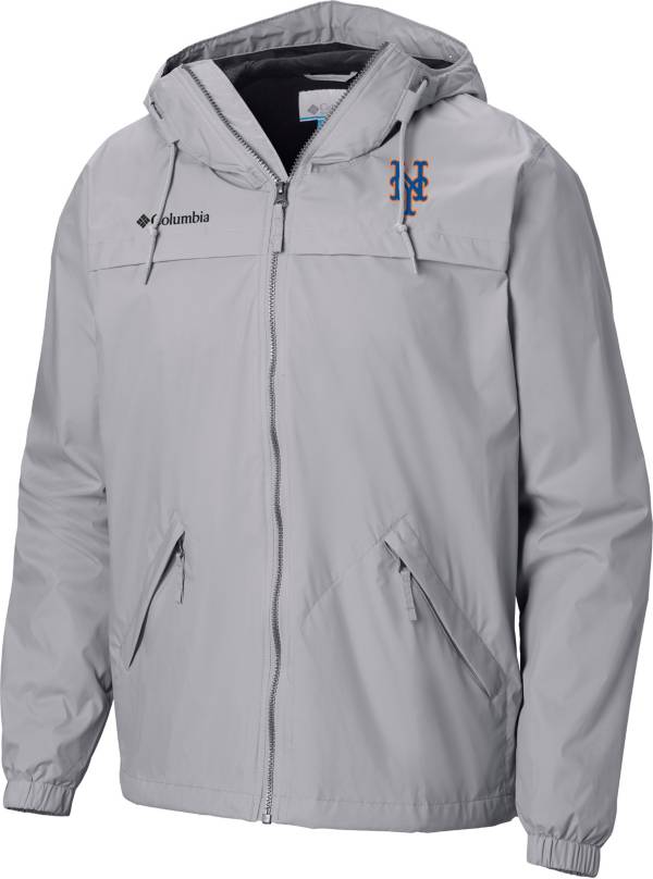 Columbia Men's New York Mets Gray Oroville Creek Rain Jacket product image