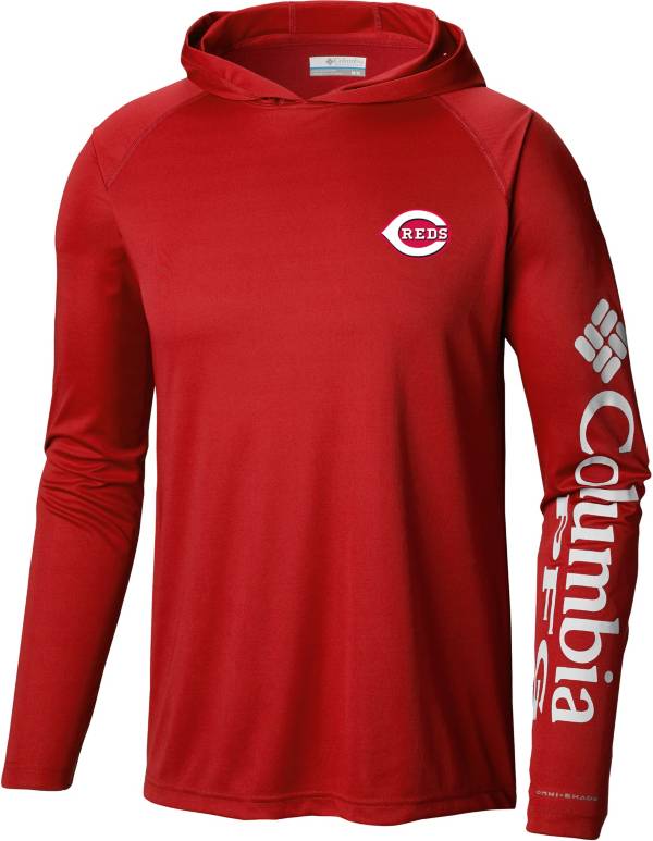 Men's Cincinnati Reds Columbia Black Omni-Wick Shotgun 2.0 Quarter-Zip  Pullover Top