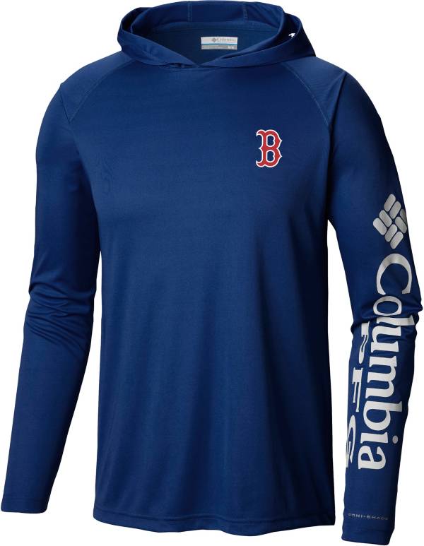Columbia Men's Boston Red Sox Navy Tackle Pullover Hoodie