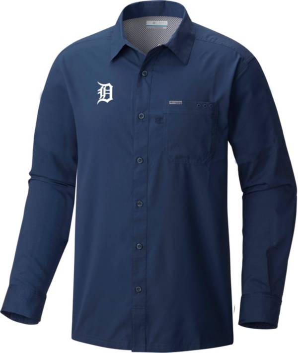 Nike Men's Detroit Tigers Javier Baez #28 T-Shirt - Navy - L (Large)