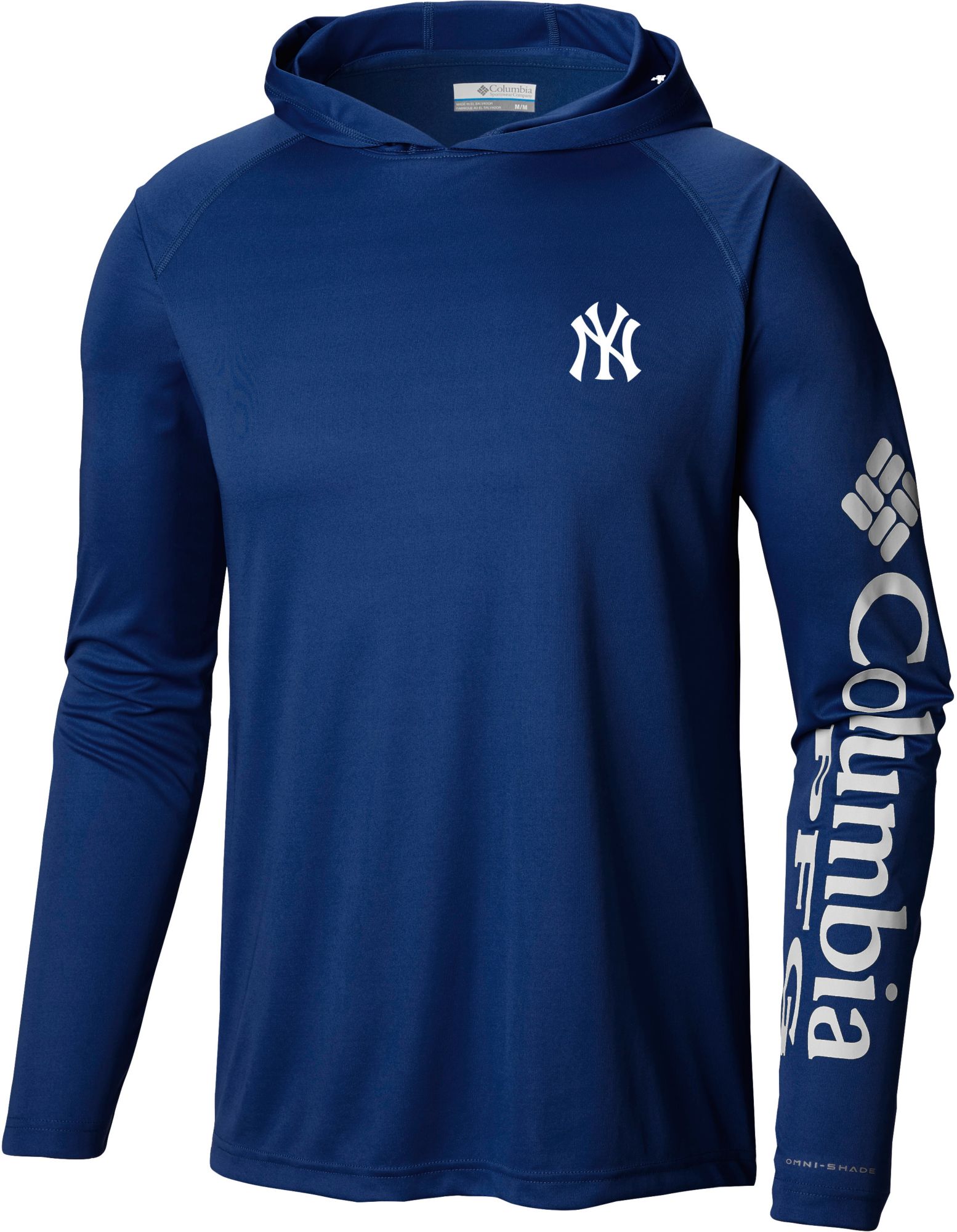 Columbia Men's New York Yankees Navy Tackle Pullover Hoodie product image