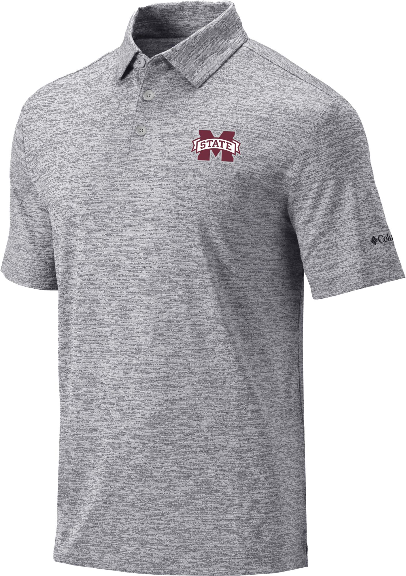 Columbia Men's Mississippi State Bulldogs Grey Final Round Polo