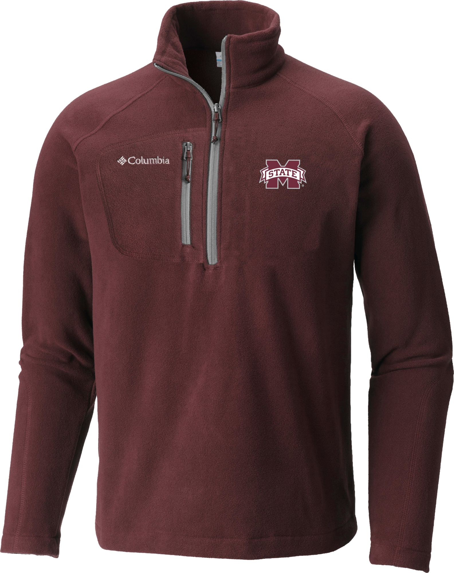 Columbia Men's Mississippi State Bulldogs Deep Maroon Fast Trek 1/4 Zip Jacket product image