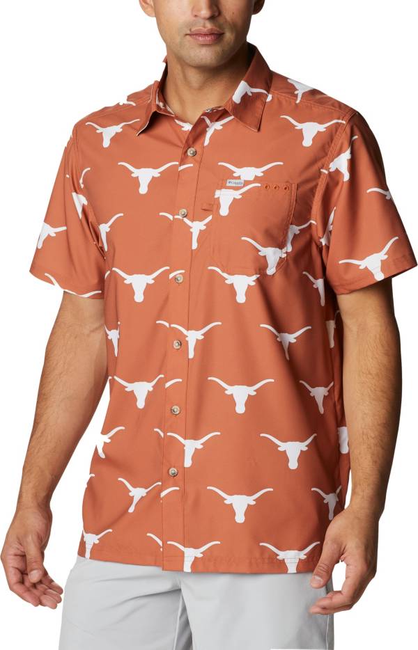 Mens burnt orange button best sale down shirt