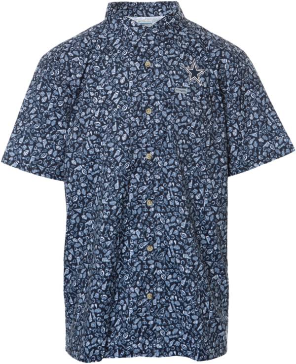 Columbia Men's Dallas Cowboys Super Slack Tide Navy Button-Down T-Shirt product image
