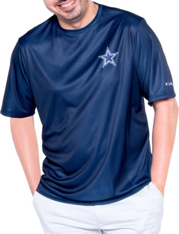 Columbia Men's PFG Tamiami Short Sleeve Shirt - Dallas Cowboys - M - Navy Blue