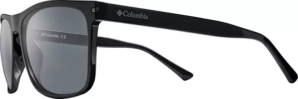 Columbia Mens Boulder Ridge Polarized Rectangle Sunglasses Black 57mm