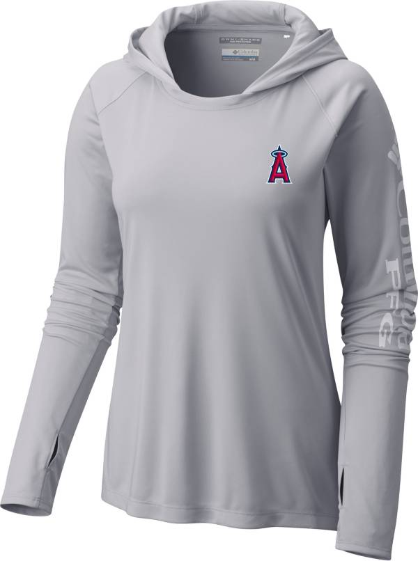 Columbia Women's Los Angeles Angels Gray Tidal Hoodie T-Shirt