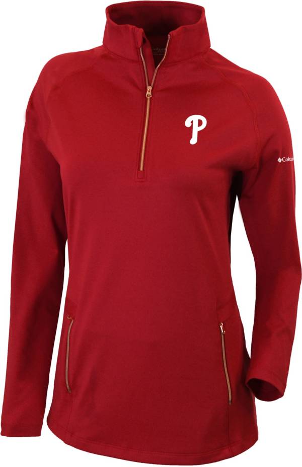 Columbia Women's Philadelphia Phillies Red Outward Nine Quarter-Zip Shirt product image