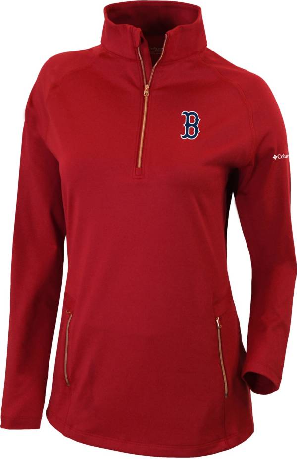 Columbia Women's Boston Red Sox Red Outward Nine Quarter-Zip Shirt product image