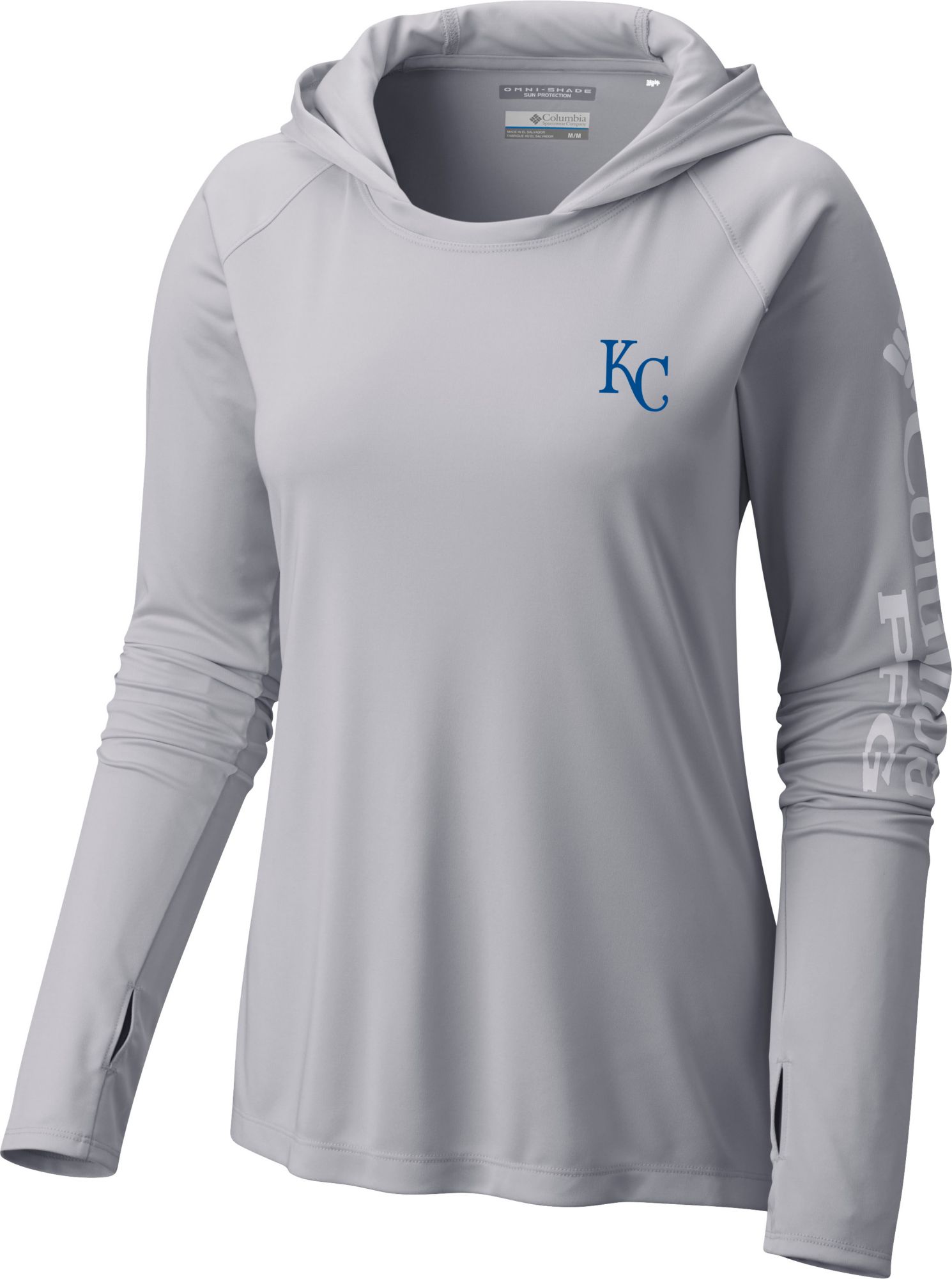 Columbia Women's Kansas City Royals Gray Tidal Hoodie T-Shirt