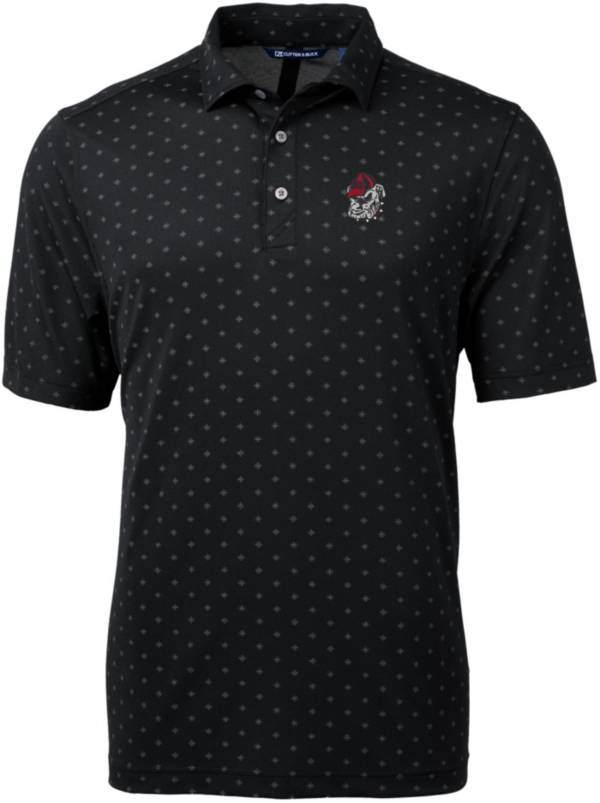 Cutter & Buck Men's Georgia Bulldogs Black Virtue Eco Pique Tile Polo ...