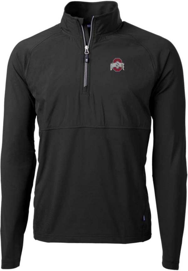 Cutter & Buck Men's Ohio State Buckeyes Black Adapt Eco Knit Stretch Quarter-Zip product image