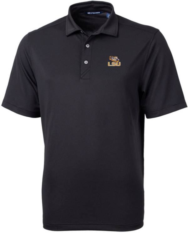 Cutter & Buck Men's LSU Tigers Black Virtue Eco Pique Polo product image