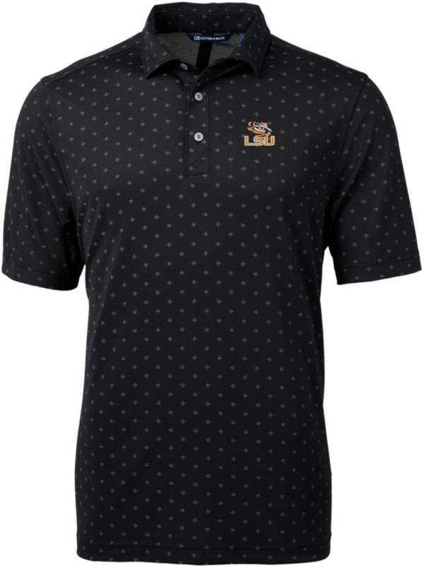 Cutter & Buck Men's LSU Tigers Black Virtue Eco Pique Tile Polo product image