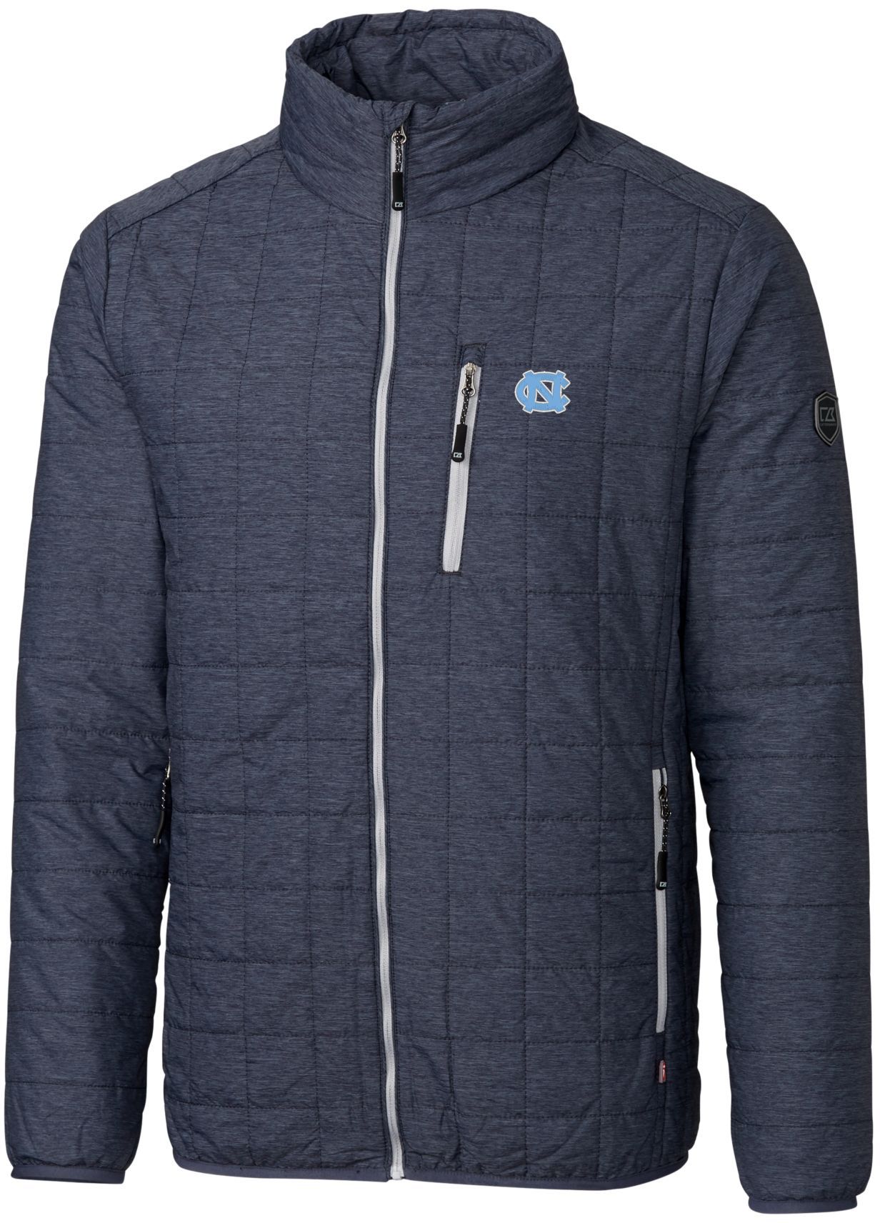 Cutter & Buck Men's North Carolina Tar Heels Anthracite Rainier PrimaLoft Eco Full-Zip Jacket