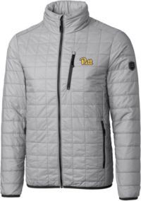 Cutter & Buck Men's Pitt Panthers Grey Rainier PrimaLoft Eco Full-Zip ...
