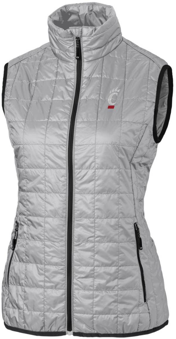 Cutter & Buck Women's Cincinnati Bearcats Grey Rainier PrimaLoft Eco Full-Zip Vest product image
