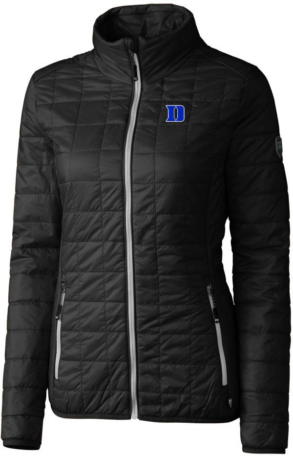 Cutter & Buck Women's Duke Blue Devils Black Rainier PrimaLoft Eco Full-Zip Jacket product image