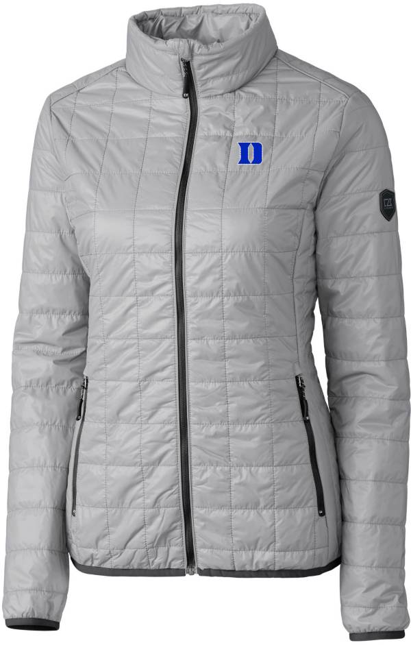 Cutter & Buck Women's Duke Blue Devils Grey Rainier PrimaLoft Eco Full-Zip Jacket product image