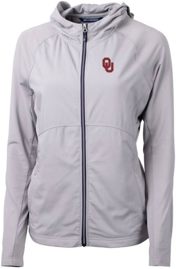 Cutter & Buck Women's Oklahoma Sooners Grey Adapt Eco Knit Stretch Full