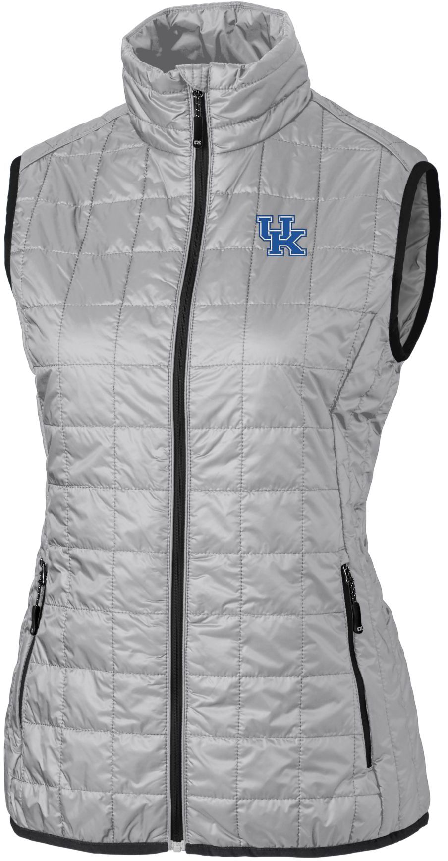 Cutter & Buck Women's Kentucky Wildcats Grey Rainier PrimaLoft Eco Full-Zip Vest