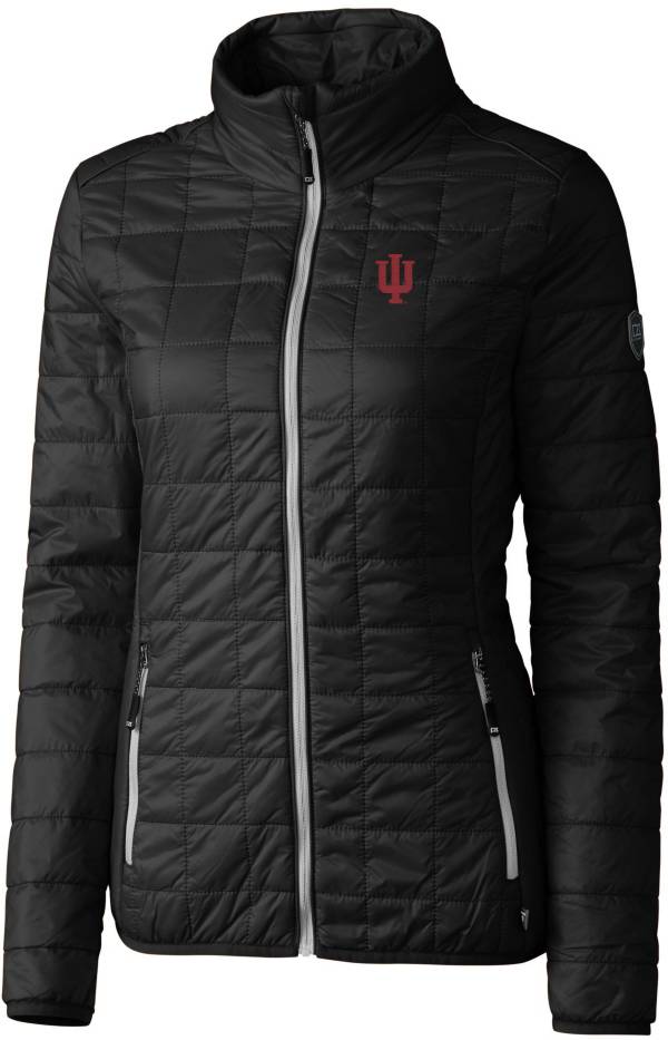 Cutter & Buck Women's Indiana Hoosiers Black Rainier PrimaLoft Eco Full-Zip Jacket product image