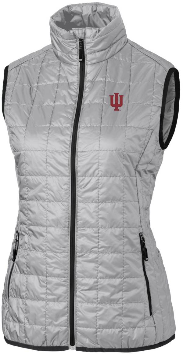 Cutter & Buck Women's Indiana Hoosiers Grey Rainier PrimaLoft Eco Full-Zip Vest product image