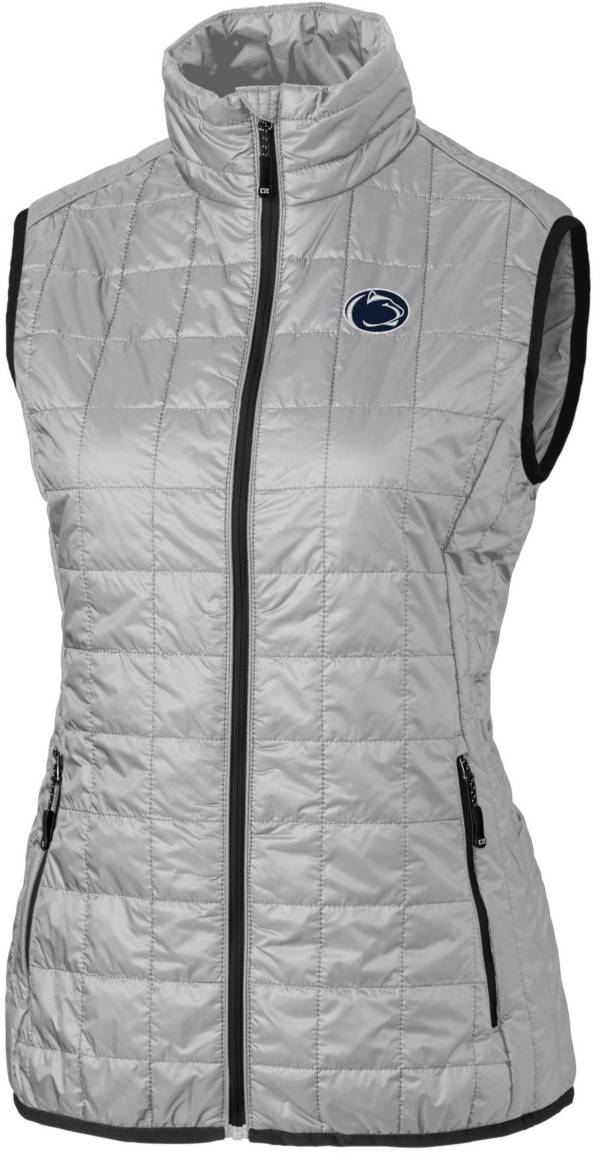 Cutter & Buck Women's Penn State Nittany Lions Grey Rainier PrimaLoft Eco Full-Zip Vest product image