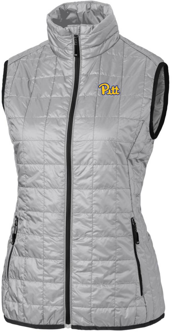 Cutter & Buck Women's Pitt Panthers Grey Rainier PrimaLoft Eco Full-Zip Vest product image