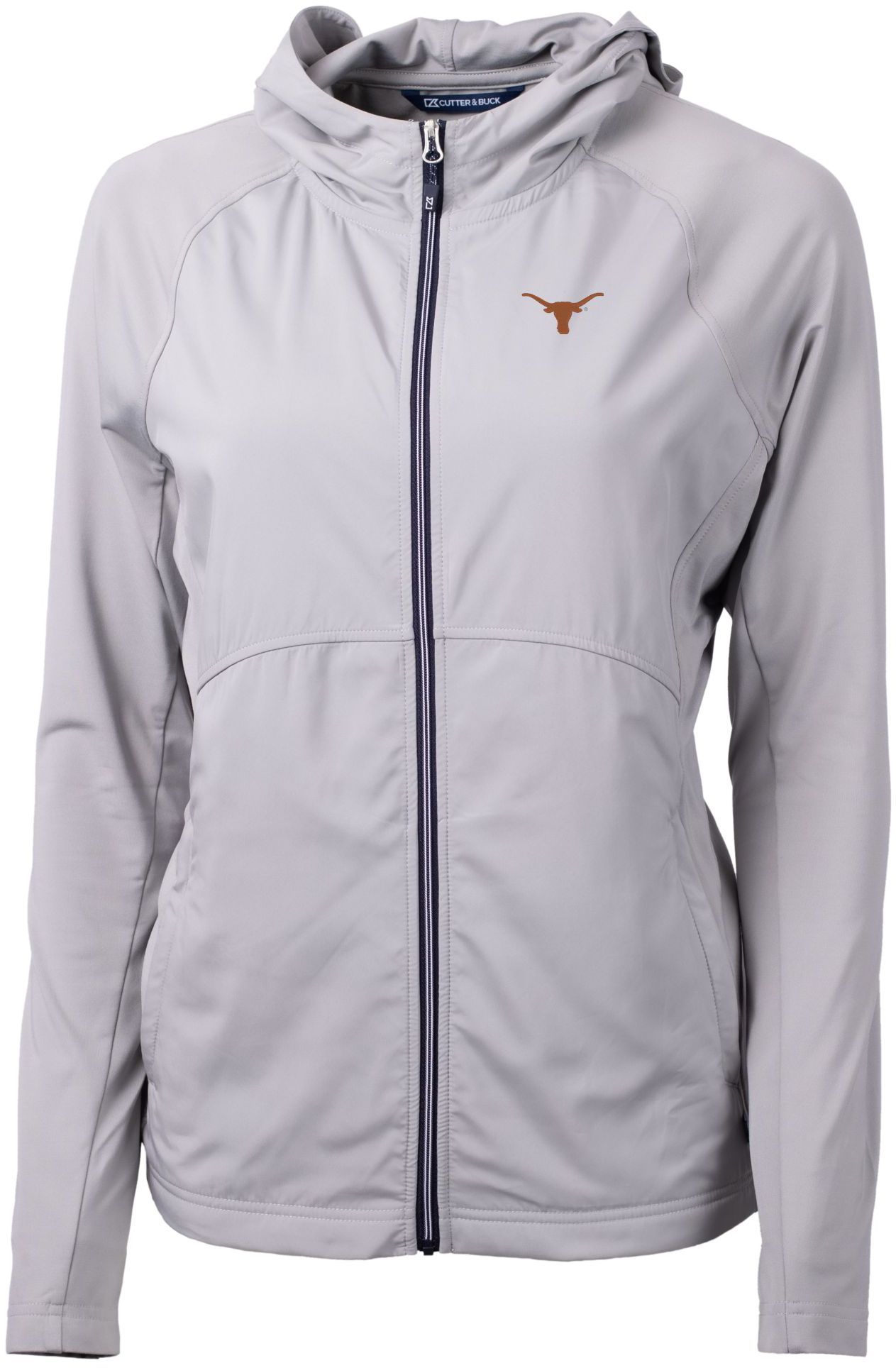 Cutter & Buck Women's Texas Longhorns Grey Adapt Eco Knit Stretch Full-Zip Jacket