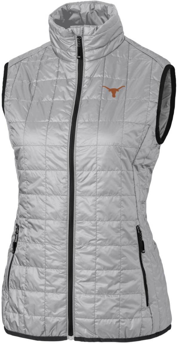 Cutter & Buck Women's Texas Longhorns Grey Rainier PrimaLoft Eco Full-Zip Vest product image