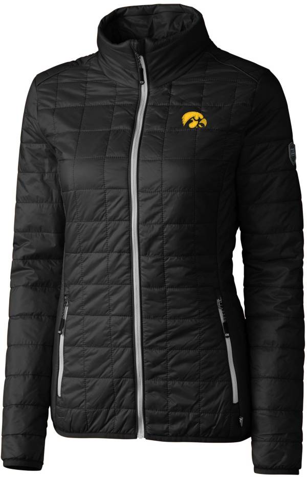 Cutter & Buck Women's Iowa Hawkeyes Black Rainier PrimaLoft Eco Full-Zip Jacket product image