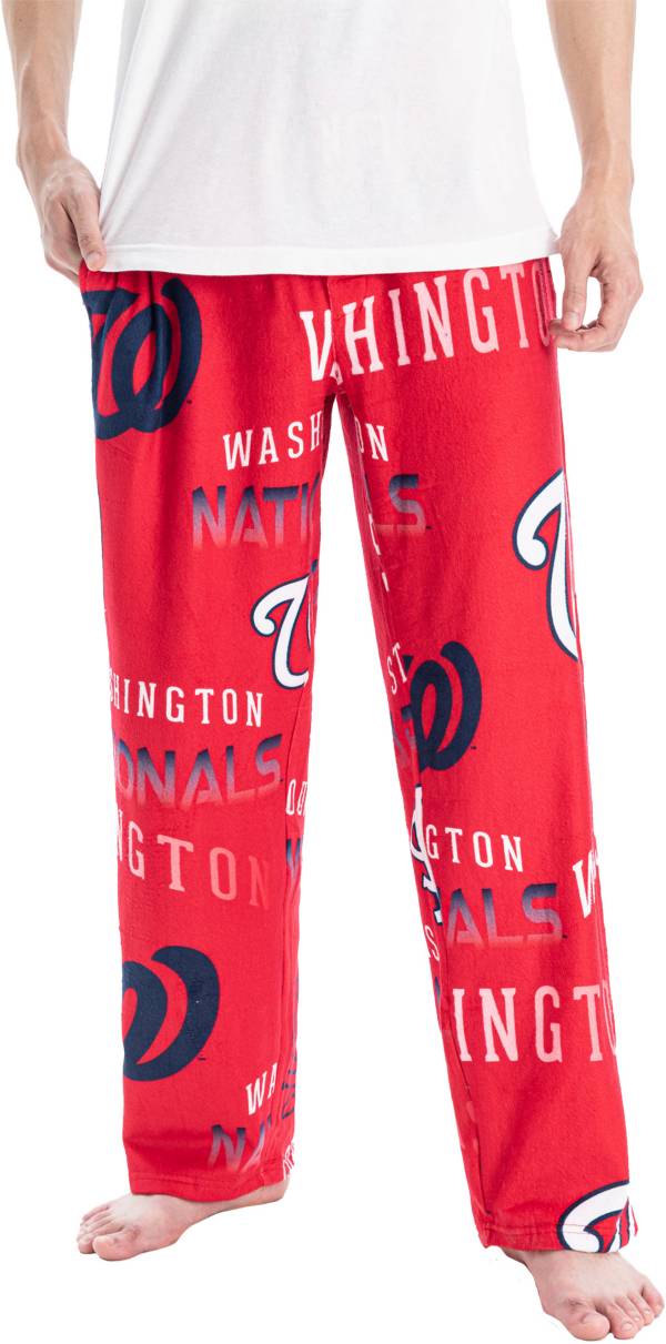 Concepts Sport Men's Washington Nationals Red All Over Print Microfleece Pants product image