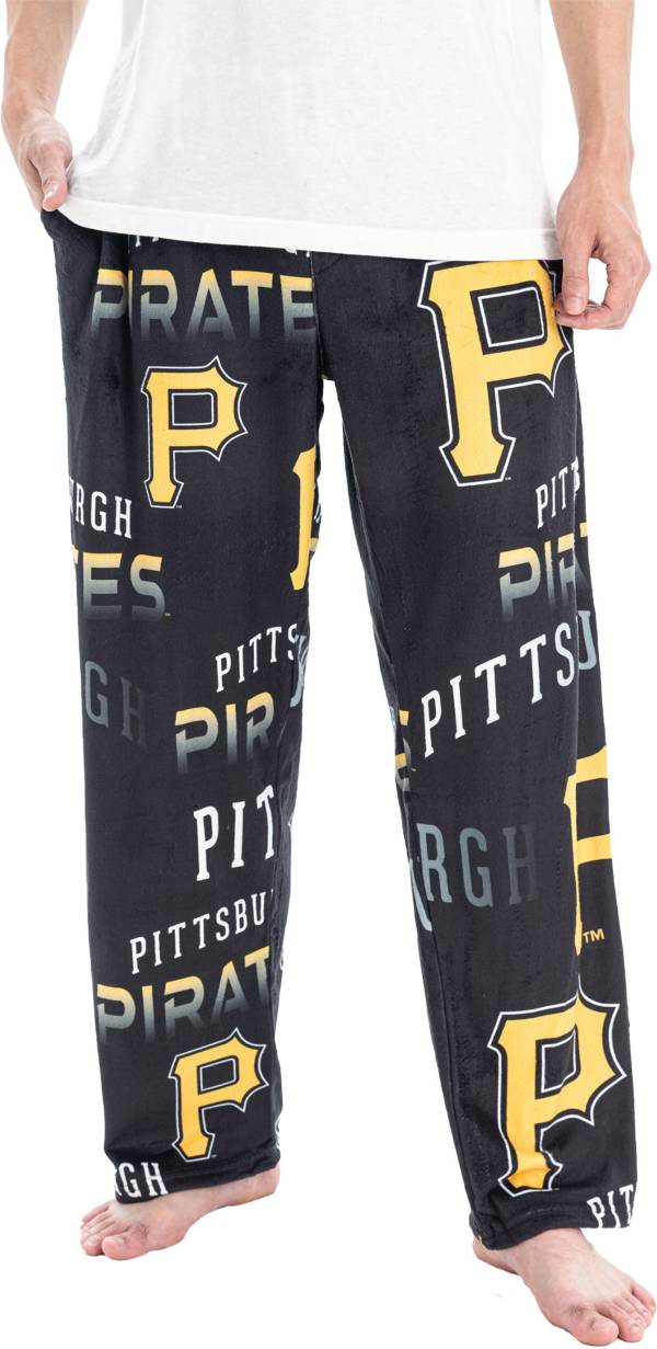 Concepts Sport Men's Pittsburgh Pirates Black All Over Print Microfleece Pants product image