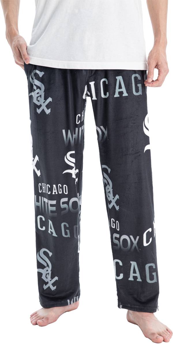 Concepts Sport Men's Chicago White Sox Black All Over Print Microfleece Pants product image